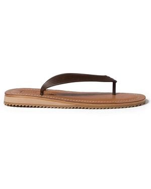 Miu Miu Slightly Padded Thong Sandals - Brown