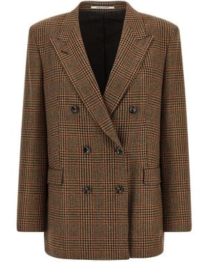 Tagliatore 'Jasmine' Double-Breasted Blazer - Brown