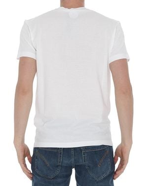 DSquared² Mouth Print Graphic Cotton T-Shirt - White
