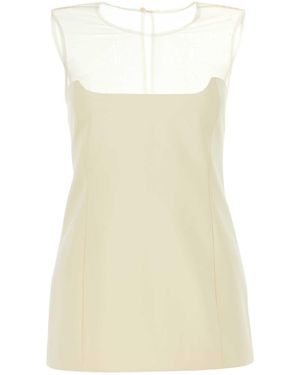 KHAITE Ivory Cotton Blend Top - Natural
