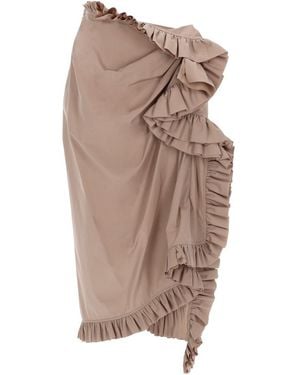 Dries Van Noten Shelby Ruffled Silk-Chiffon Maxi Skirt - Brown