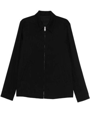 Rick Owens Long-Sleeve Pointed-Collar Bomber Jacket - Black