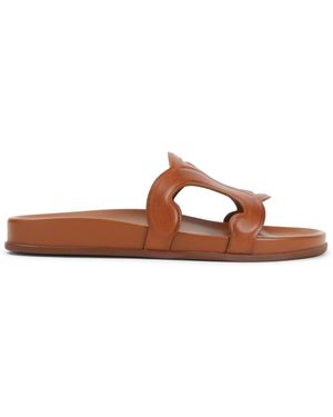 Celine Tan Triomphe Slide - Brown