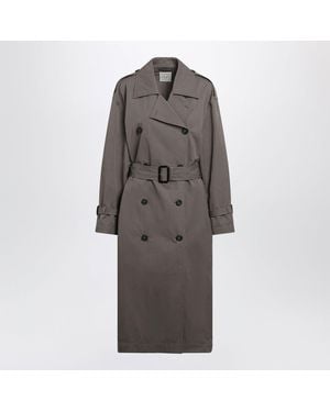 TOTEME Taupe Doublebreasted Cottonblend Trench Coat - Brown