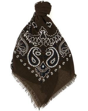 Be You Bandana Stole Scarves And Foulards Brown - Black