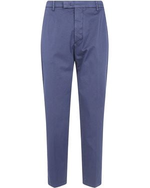 Michael Coal Cotton Classic Pants - Blue