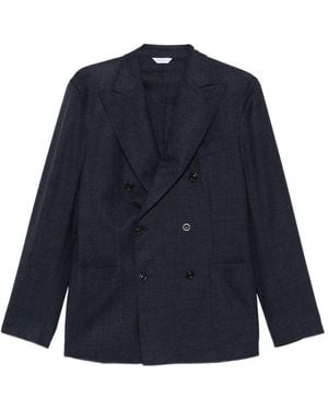 Boglioli Wool Double-Breasted Jacket - Blue