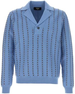 Fendi Stripes Sweater - Blue