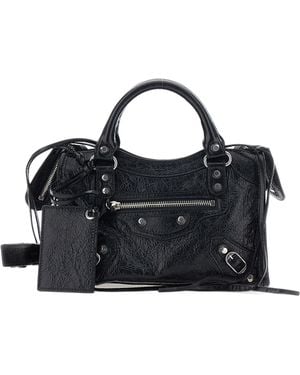 Balenciaga "Le City" Mini Lambskin Bag - Black