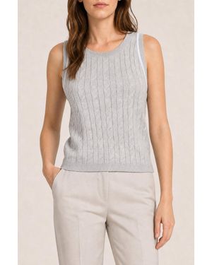 Brunello Cucinelli Light Cable Knit Sweater - Gray