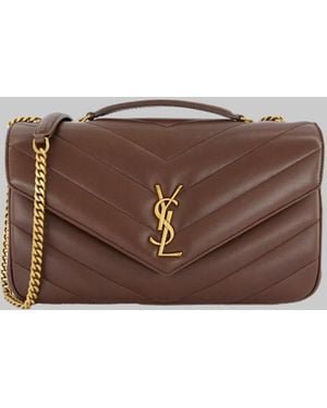 Saint Laurent Medium Loulou Bag - Brown