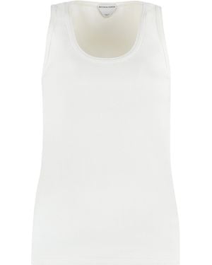 Bottega Veneta White Cotton Tank Top