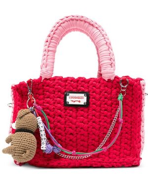 Charles Jeffrey Tote Bag Crochet - Red
