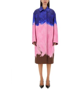Dries Van Noten Oversized Double-Breasted Wool-Blend Coat - Pink
