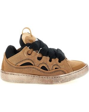 Lanvin Lace Up Sneakers - Brown