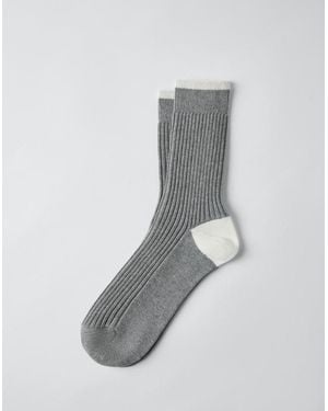 Brunello Cucinelli Ribbed Socks - Gray