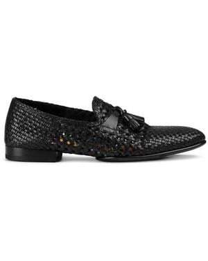 Doucal's Loafers Woven Calf Leather - Black