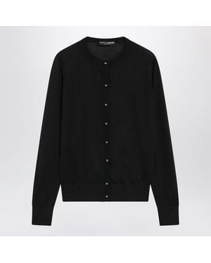 Dolce & Gabbana Cashmere And Silk Cardigan - Black