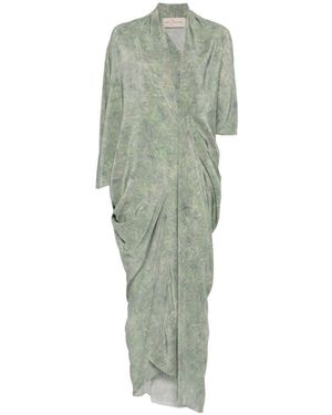 Cortana Mayu Silk Long Dress - Green
