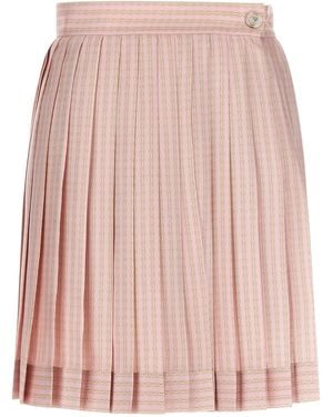 Versace Foulard Print Silk Twill Mini Skirt - Pink