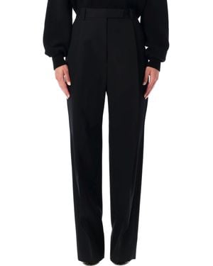 Tom Ford Wool Tailored Wide-Leg Pants - Black