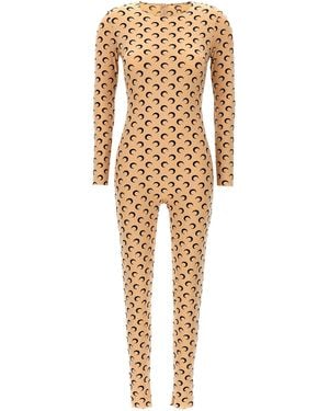 Marine Serre 'Moon Printed' Catsuit - Natural