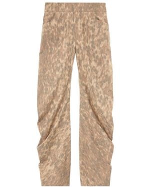 Ganni Printed Cotton Pants - Natural