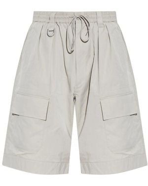 Y-3 Cargo Drawstring Shorts - White