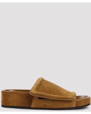 Phoebe Philo Chunky Slide Sandals - Brown