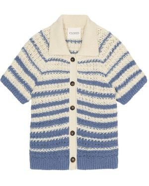 Closed Striped Cotton Cardigan - Blue