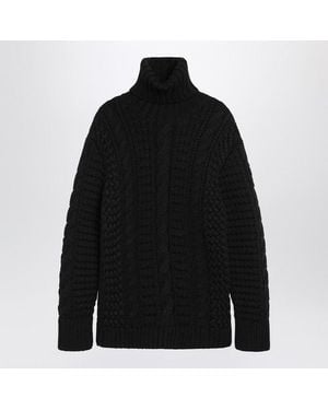 Moncler Genius Moncler X Edward Enninful Oversized Wool Turtleneck Sweater - Black
