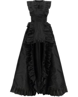 Giovanni bedin Ruffle Train Dress - Black