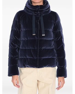 Herno Velvet-Effect Jacket - Blue
