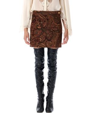 Chloé Mini Skirt With Jacquard Pattern - Red