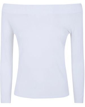 Nuur Off Shoulder Sweater - White