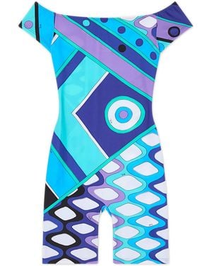 PUCCI Vivara Print Jumpsuit - Blue