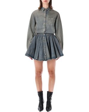 Haikure Shila Ziggy Denim Dress - Gray