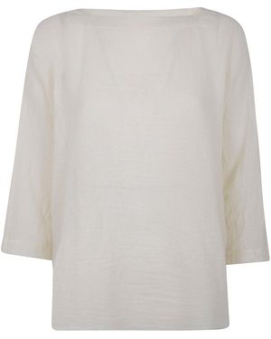 Daniela Gregis "Camicia Quadrato" Washed Wool Shirt - White