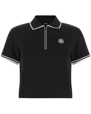 Amiri Zipped Polo Shirt - Black
