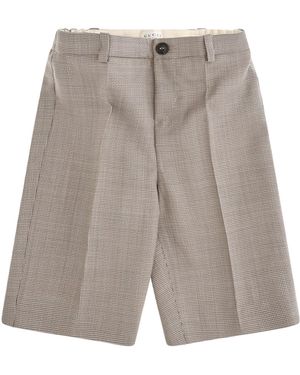 Gucci Wool Bermuda Shorts For Boy - Gray