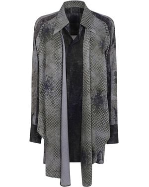 Ziggy Chen Drape Long Shirt - Gray