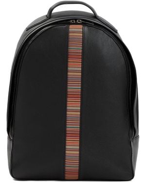Paul Smith Singature Stripe Backpack - Black
