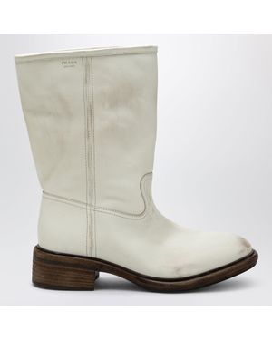 Prada Talccolored Boots - White