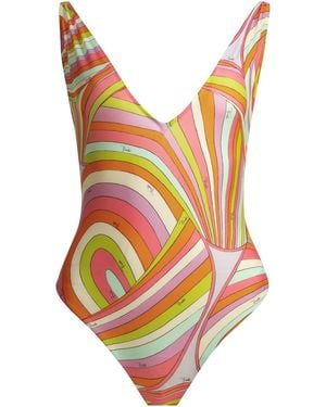 PUCCI "Marmo" One-Piece Swimsuit - Pink