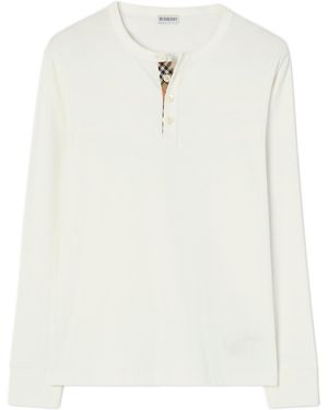 Burberry Long-Sleeved Cotton Sweater - White