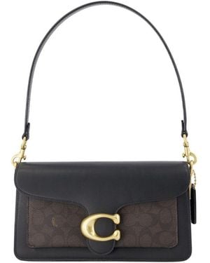 COACH "Tabby 26" Signature Leather Bag - Black