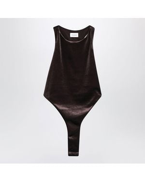 ANDAMANE Velveteffect Bodysuit - Black