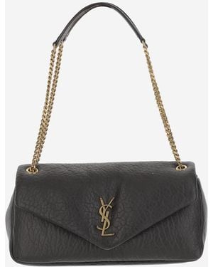 Saint Laurent Calypso Medium Leather Bag - Black