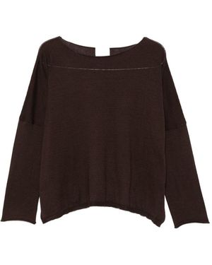 Be You Boat Neck Long Sleeves - Brown
