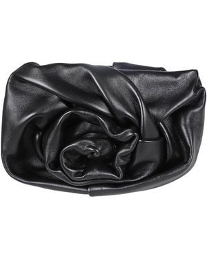 Burberry Nappa Leather Rose Clutch - Black